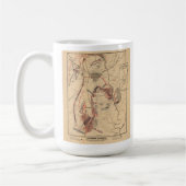  kaart van Gettysburg en Slachtoffers, juli 1863 Koffiemok (Links)