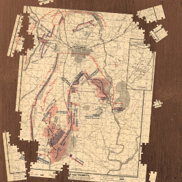 kaart van Gettysburg en Slachtoffers, juli 1863 Legpuzzel