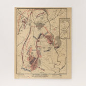 kaart van Gettysburg en Slachtoffers, juli 1863 Legpuzzel (Verticaal)