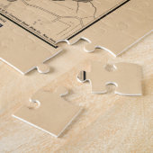 kaart van Gettysburg en Slachtoffers, juli 1863 Legpuzzel (Zijkant)