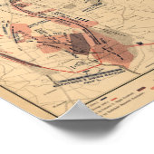 kaart van Gettysburg en Slachtoffers, juli 1863 Poster (Hoek)