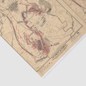 kaart van Gettysburg, juli 1863 ontkoppeling Tissuepapier (Detail)