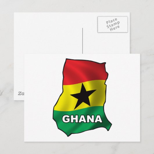 Kaart van Ghana (Voorkant / Achterkant)