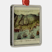 Kaart van Gibraltar 1765 Metalen Ornament (Rechts)