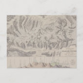 Kaart van Glacier Systems van de Alpen (Voorkant)