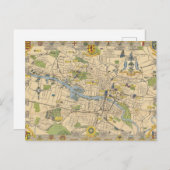 Kaart van Glasgow, Engeland (Voorkant / Achterkant)