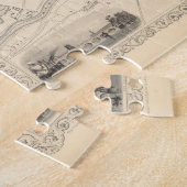  kaart van Glasgow Scotland (1851) Legpuzzel (Zijkant)