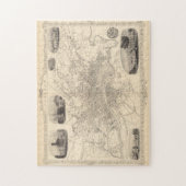  kaart van Glasgow Scotland (1851) Legpuzzel (Verticaal)