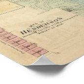 Kaart van Glencoe, Kaart van Henderson, Minnesota Poster (Hoek)