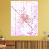  kaart van Glendale Arizona (1957) Canvas Afdruk (Insitu (Woonkamer))