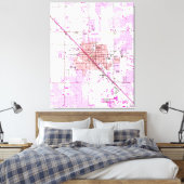  kaart van Glendale Arizona (1957) Canvas Afdruk (Insitu (Slaapkamer))