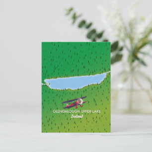 kaart van Glendalough Upper Lake Ireland