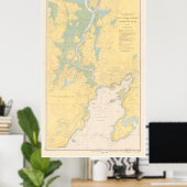  kaart van Gloucester MA (1949) Poster (Thuiskantoor)