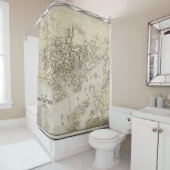 kaart van Gloucester Massachusetts (1873) Douchegordijn (In situ)