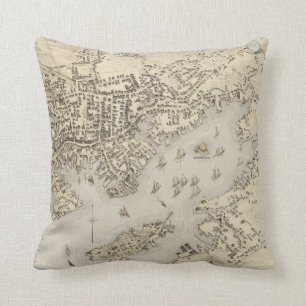  kaart van Gloucester Massachusetts (1873) Kussen
