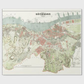 kaart van Göteborg, Zweden Cadeaupapier (Vlak)