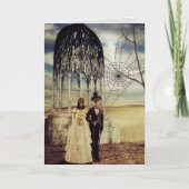 KAART VAN GOTHISCHE SKELETONS WEDDING CONGRATULALA (Voorkant)