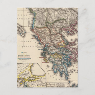 Kaart van Graecia, Macedonië, Thracia