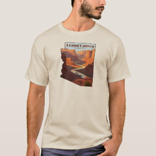Kaart van Grand Canyon National Park Arizona T-shirt