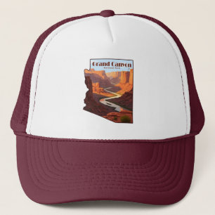 Kaart van Grand Canyon National Park Arizona Trucker Pet