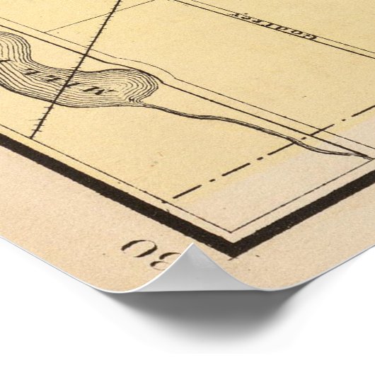 kaart van Grand Rapids Michigan (1873) Poster (Hoek)