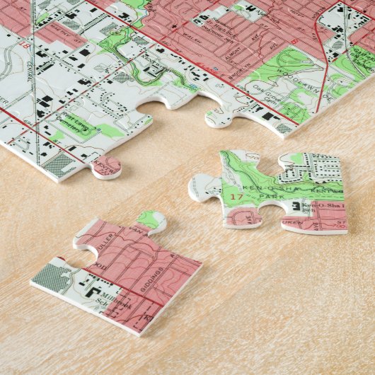  kaart van Grand Rapids Michigan (1967) Legpuzzel (Zijkant)