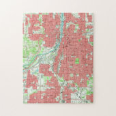  kaart van Grand Rapids Michigan (1967) Legpuzzel (Verticaal)