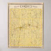 Kaart van Grant County Poster (Voorkant)
