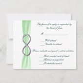 Kaart van Green Infinity Wedding Response (Voorkant)