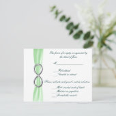 Kaart van Green Infinity Wedding Response (Staand voorkant)