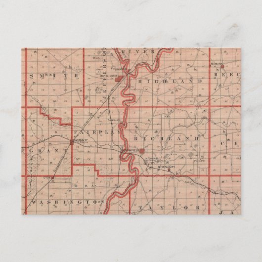 Kaart van Greene County (Voorkant)