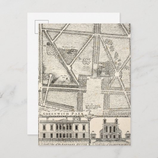Kaart van Greenwich Park (Voorkant / Achterkant)