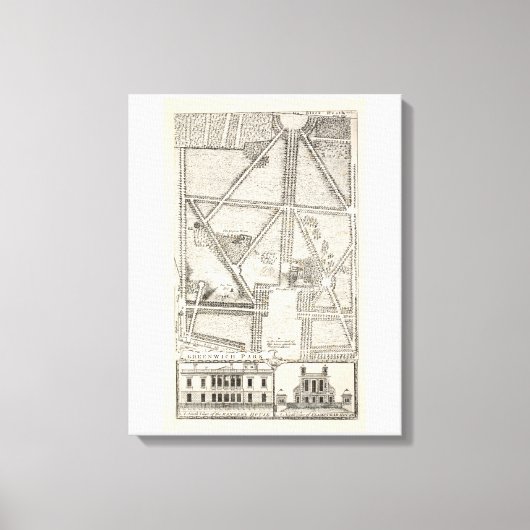 Kaart van Greenwich Park Canvas Afdruk (Voorkant)