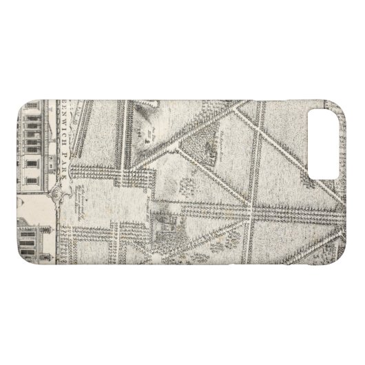 Kaart van Greenwich Park Case-Mate iPhone Case (Achterkant (Horizontaal))