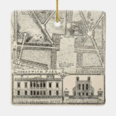Kaart van Greenwich Park Keramisch Ornament (Achterkant)