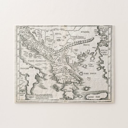  kaart van Griekenland (1525) Legpuzzel (Horizontaal)