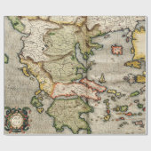  kaart van Griekenland (1596) Cadeaupapier (Vlak)