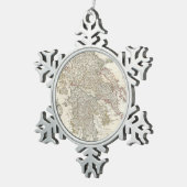  kaart van Griekenland (1794) Tin Sneeuwvlok Ornament (Rechts)