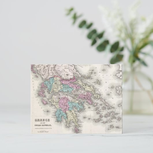  kaart van Griekenland (1855) (Staand voorkant)