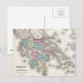  kaart van Griekenland (1855) (Voorkant / Achterkant)