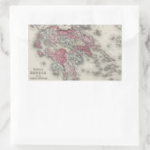  kaart van Griekenland (1865) Rechthoekige Sticker (Tas)