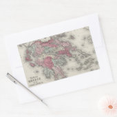  kaart van Griekenland (1865) Rechthoekige Sticker (Envelop)