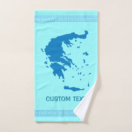 Kaart van Griekenland Bad Handdoek (Handdoek)