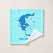 Kaart van Griekenland Bad Handdoek (Wasdoekje)