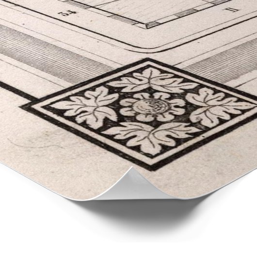  kaart van Griekenland en Italië (1852) Poster (Hoek)