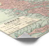  kaart van Griekenland Poster (Hoek)