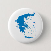 Kaart van Griekenland Ronde Button 5,7 Cm (Voorkant)
