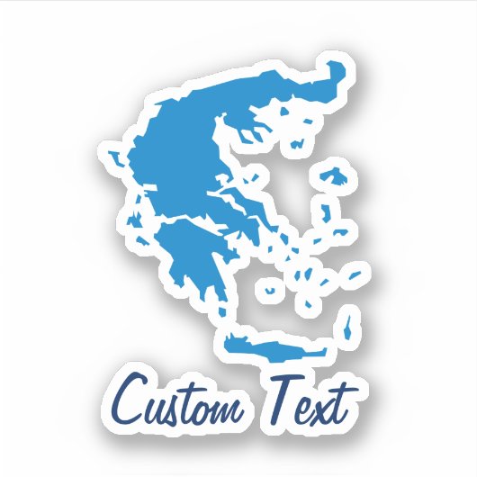 Kaart van Griekenland Sticker (Voorkant)