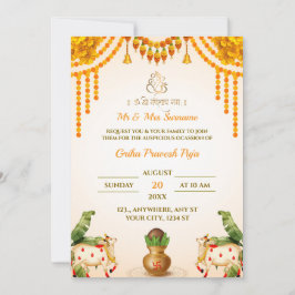 Kaart van Griha Pravesh Invitation
