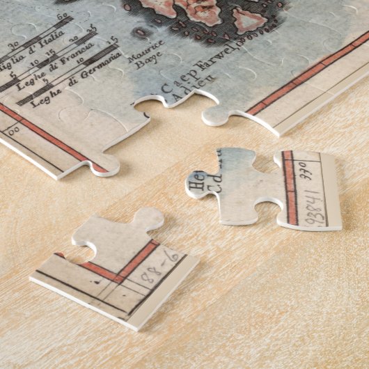  kaart van Groenland en IJsland (1694) Legpuzzel (Zijkant)